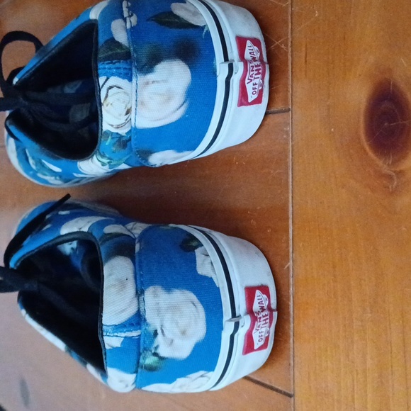 Vans Blue With With Flowers - Picture 6 of 6